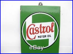 24883 Old Vintage Garage Enamel Sign Advert Petrol Gas Oil Cabinet Jug Castrol