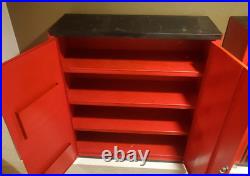 2x Vintage Niehoff 35x30x11 Tune Up Auto Shop Metal Wall Mounted Cabinets