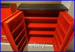 2x Vintage Niehoff 35x30x11 Tune Up Auto Shop Metal Wall Mounted Cabinets