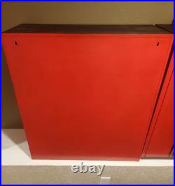 2x Vintage Niehoff 35x30x11 Tune Up Auto Shop Metal Wall Mounted Cabinets