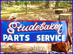 36 Hand Painted Vintage Metal STUDEBAKER Parts Service Gas Oil Dealership Sign
