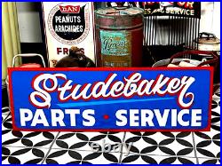 36 Hand Painted Vintage Metal STUDEBAKER Parts Service Gas Oil Dealership Sign