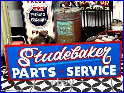36 Hand Painted Vintage Metal STUDEBAKER Parts Service Gas Oil Dealership Sign
