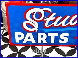 36 Hand Painted Vintage Metal STUDEBAKER Parts Service Gas Oil Dealership Sign