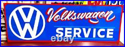36 Hand Painted Vintage Volkswagen SERVICE SIGN VW Bug CAR Gas Oil Dealership