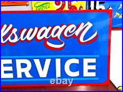 36 Hand Painted Vintage Volkswagen SERVICE SIGN VW Bug CAR Gas Oil Dealership