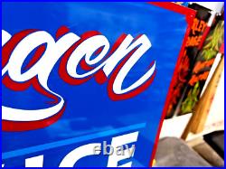 36 Hand Painted Vintage Volkswagen SERVICE SIGN VW Bug CAR Gas Oil Dealership