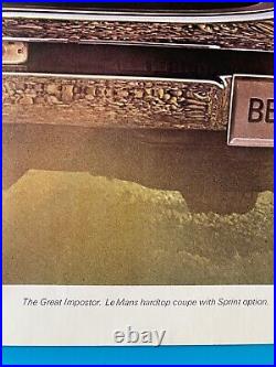 5 1967 PONTIAC RARE VINTAGE ORIGINAL Dealer Posters GTO LEMANS CATALINA