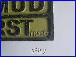 AA VINTAGE 1920's METAL CAST ROAD SIGN, WORKSHOP/GARAGE, RARE ORIGINAL ANTIQUE