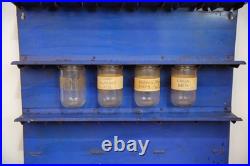 AC Spark Plug Advertising sign Glass Jar Service Station Display Rack auto VTG