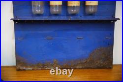 AC Spark Plug Advertising sign Glass Jar Service Station Display Rack auto VTG