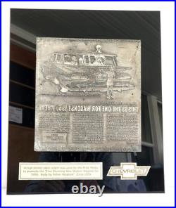 Antique Chevrolet Advertising Printing Plate