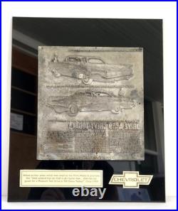 Antique Chevrolet Advertising Printing Plate