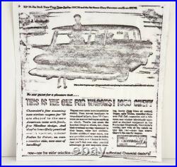 Antique Chevrolet Advertising Printing Plate
