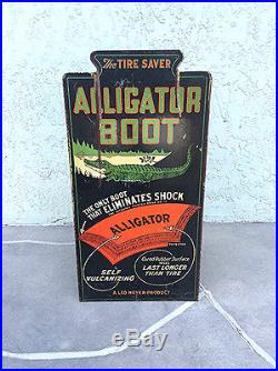 Antique Leo Meyer Alligator boot automobile tire display shop cabinet Vintage