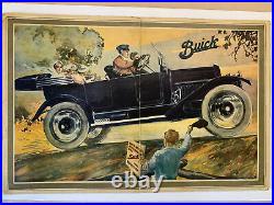Antique Vintage Buick Advert Paper Card-stock Automobile Graphic Sign Original