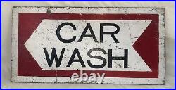 Antique Vintage Double Sided CAR WASH sign