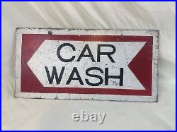 Antique Vintage Double Sided CAR WASH sign