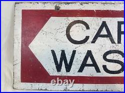 Antique Vintage Double Sided CAR WASH sign