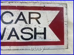 Antique Vintage Double Sided CAR WASH sign