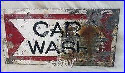 Antique Vintage Double Sided CAR WASH sign