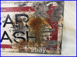 Antique Vintage Double Sided CAR WASH sign