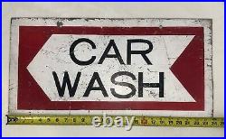 Antique Vintage Double Sided CAR WASH sign