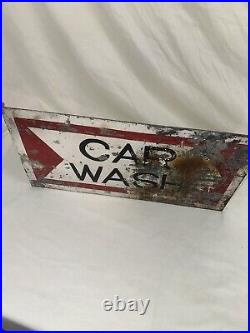 Antique Vintage Double Sided CAR WASH sign