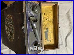 Antique Vintage Original Rare Whiz Emergency Gasolene Oil Can Automobile Box