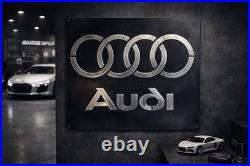 Audi Vintage Cast Aluminum Sign 20x24 Handmade Garage Wall Art Automotive Decor