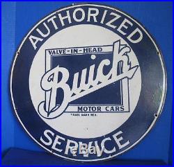 Awesome Vintage Buick Authorized Service Porcelain Sign