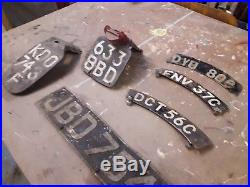 Barn find. Vintage number plates. Mancave. Garage display