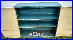 Blue Streak Ignition Service Vintage Auto Parts 3 Shelf Station Wall Cabinet