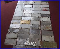 Booster License Plate Lot of 50 Metal Advertising Car Dealer USA Vintage Current