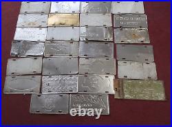 Booster License Plate Lot of 50 Metal Advertising Car Dealer USA Vintage Current