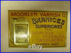 Brooklyn Varnish Co. Coach Car Varnish Vintage Embossed, Real Deal! Nice