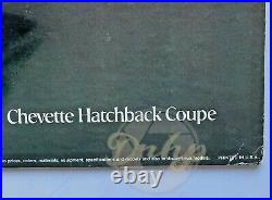 CHEVETTE HATCHBACK COUPE 18x32 Dealership Cardboard Sign 1970s Vtg Made USA