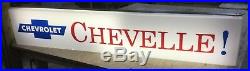CHEVROLET CHEVELLE LIGHTED SIGN Free Shipping! VINTAGE