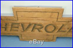 Chevrolet Dealership Sign, Wooden, Vintage