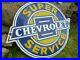 CHEVROLET-Porcelain-Sign-Advertising-Vintage-Service-24-Domed-old-Chevy-USA-01-gtjd