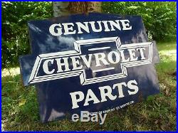 CHEVROLET Porcelain Sign Advertising Vintage Service 25 Domed old Chevy USA