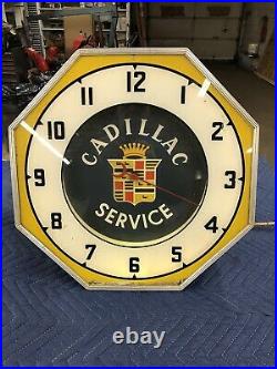 Cadillac Service clock Vintage sign neon old dealer original 1940s and 1950s