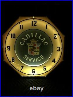 Cadillac Service clock Vintage sign neon old dealer original 1940s and 1950s
