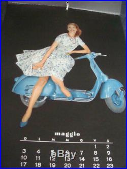 Calendario 1959 Vespa Piaggio 150 gs 50 prima serie originale vintage scooter