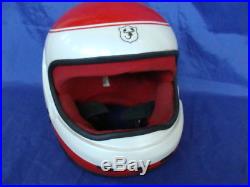 Casco Helmet Abarth fiberglass made in Italy Fiat 131 racing race old vintage