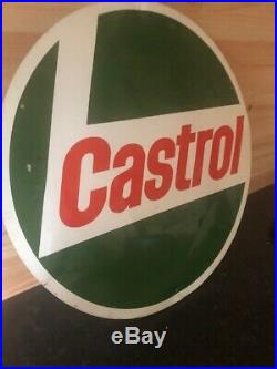 Castrol Advertising Sign, Vintage. Old Garage Sign