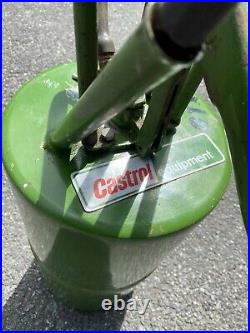 Castrol hand crank oil pump, petrol pump, vintage garage