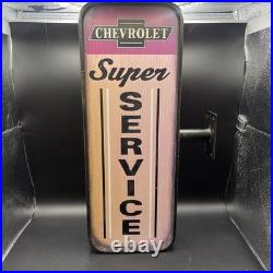 Chevrolet Service Metal Double Sided Wall Mount Sign Vintage Shop Man Cave Auto