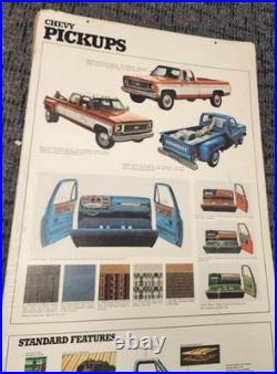Chevrolet Square Body Vintage Dealer Cardboard Sign Promo Rare