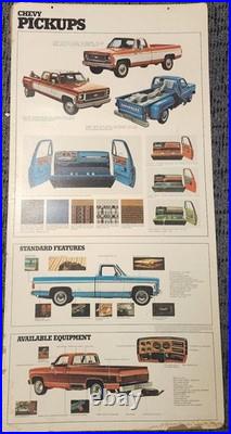 Chevrolet Square Body Vintage Dealer Cardboard Sign Promo Rare